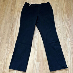 Lauren Ralph Lauren | Black Pants with Gold Tone Trim Side Buckle EUC  Size 10